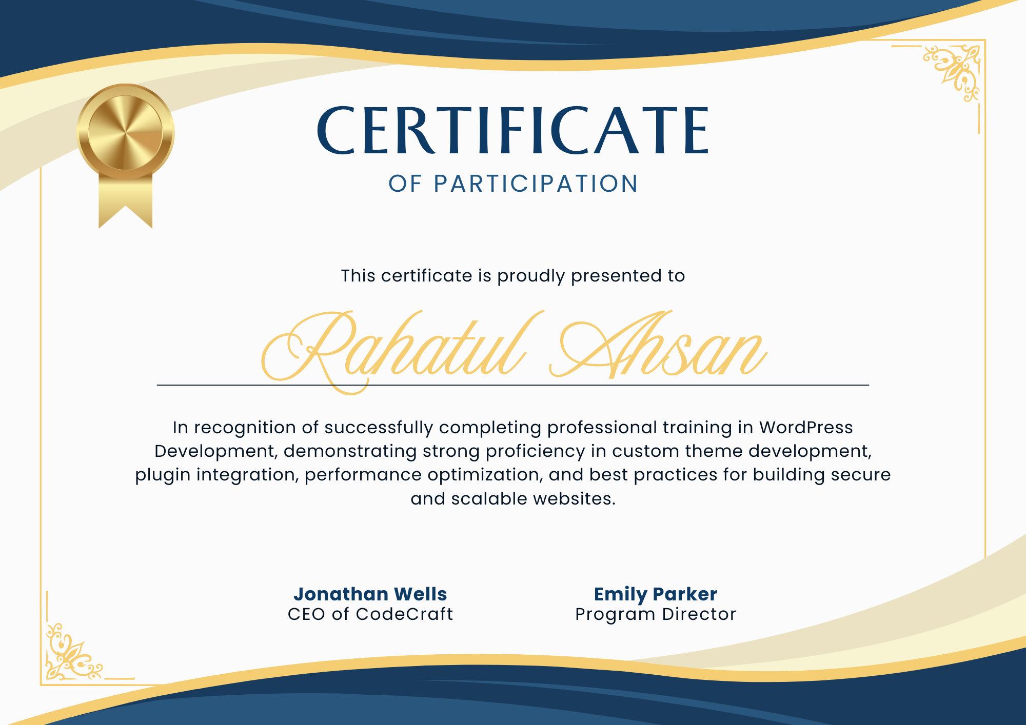 WordPress Development Certificate