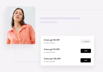 Tiered quantity discount options shown on a product page