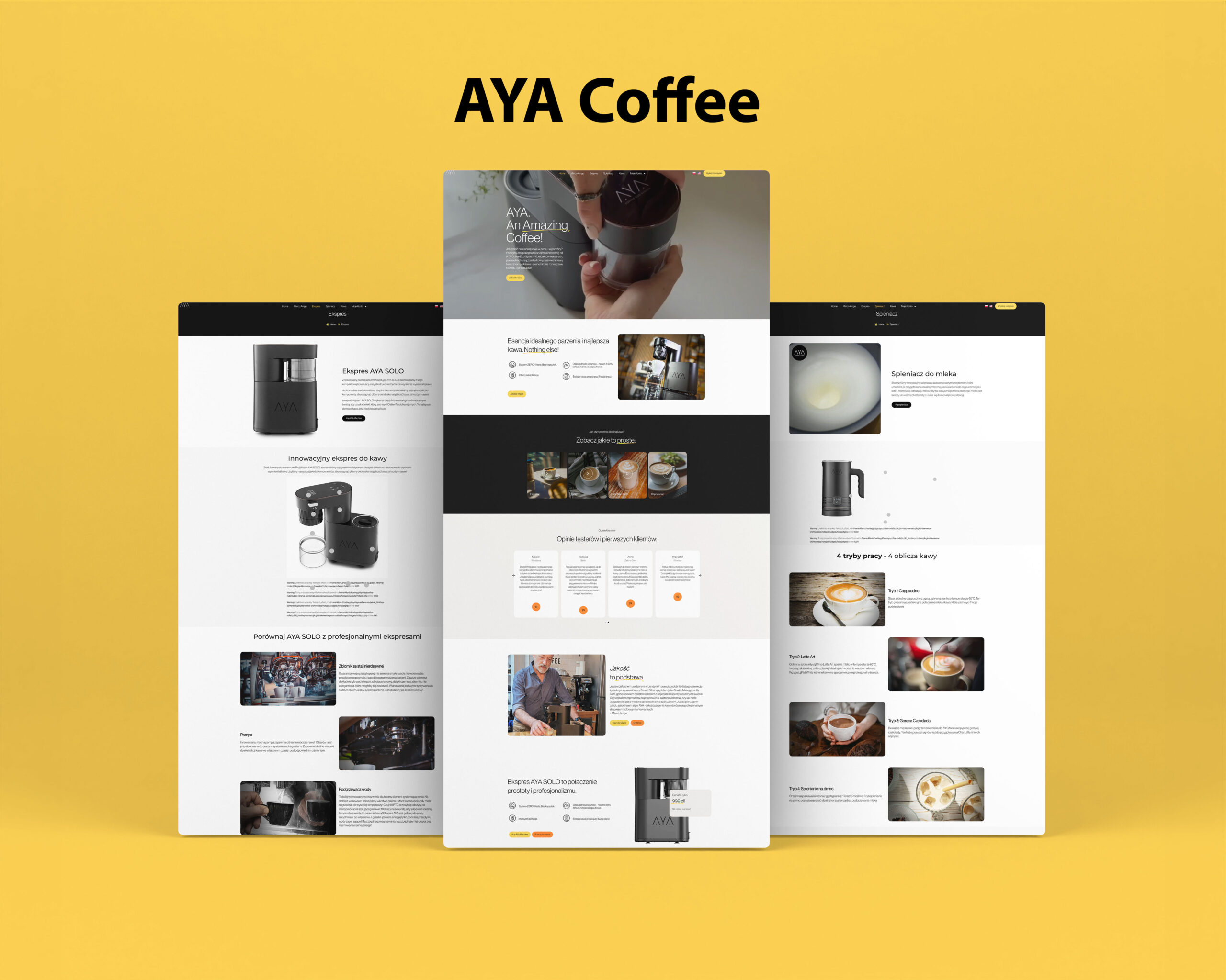 AYA Coffee project screenshot