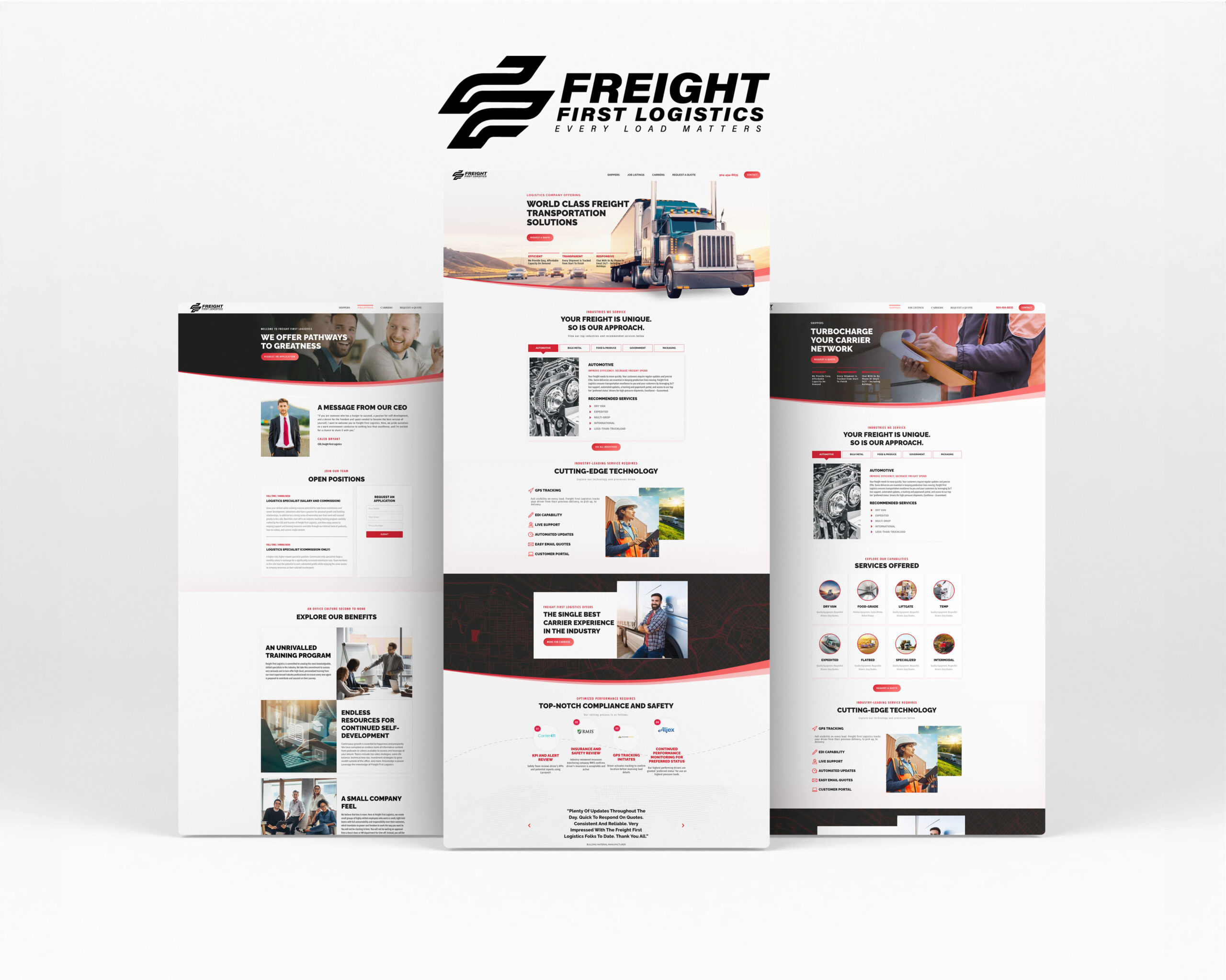 Freight First Logistics project screenshot